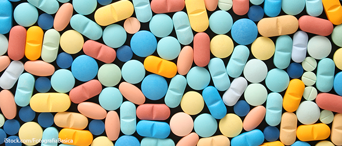 Färgglada tabletter
